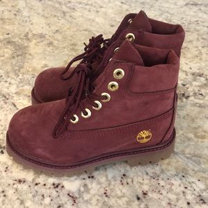 Little girls Purple Timberland boots